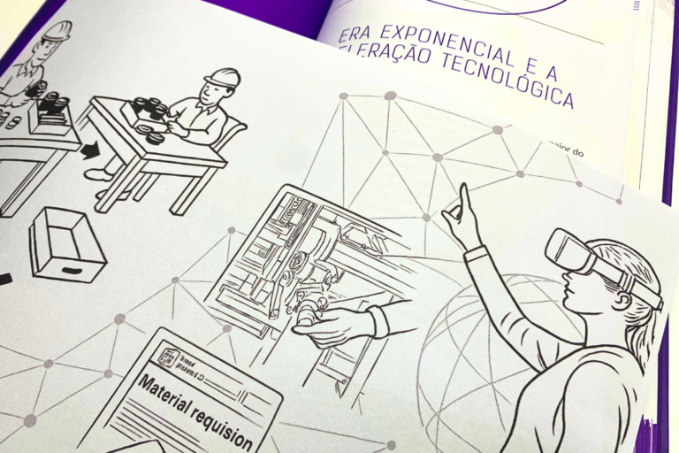 Comparativo entre linha de produção antiga e tecnologia industrial atual.